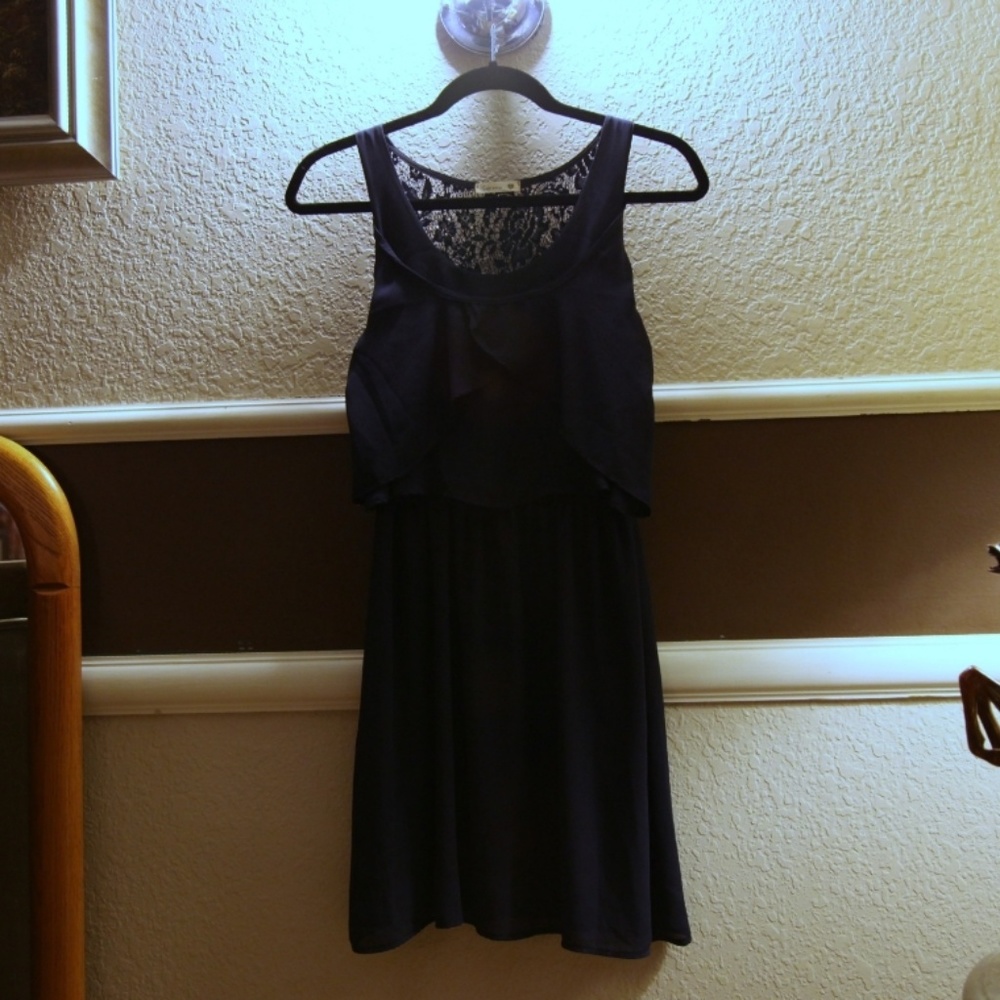 dark blue dress